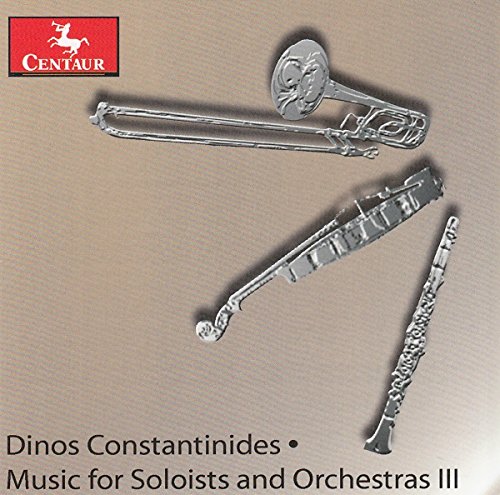 "CD cover featuring silver flute, oboe, and clarinet on beige background."