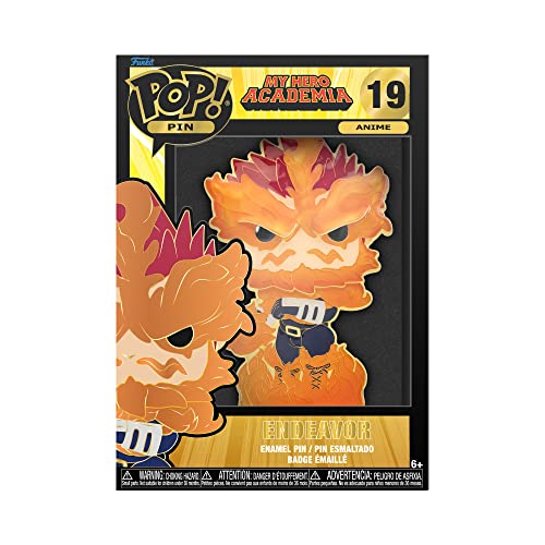 Loungefly enamel pin of the anime character Endeavor from My Hero Academia.