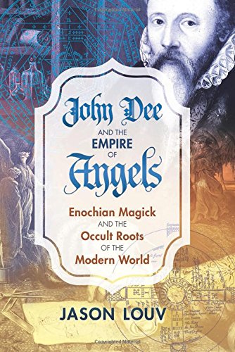 Book cover featuring a portrait of John Dee and occult symbols.