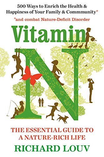 Book cover with large green "N" and illustrations of people enjoying nature.