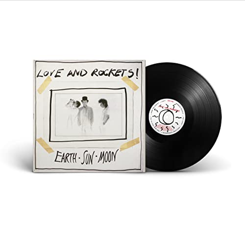 Love and Rockets" vinyl record with illustrated cover and black disc.