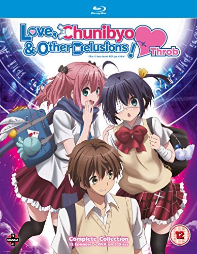 Blu-ray cover featuring three anime characters with colorful backgrounds.