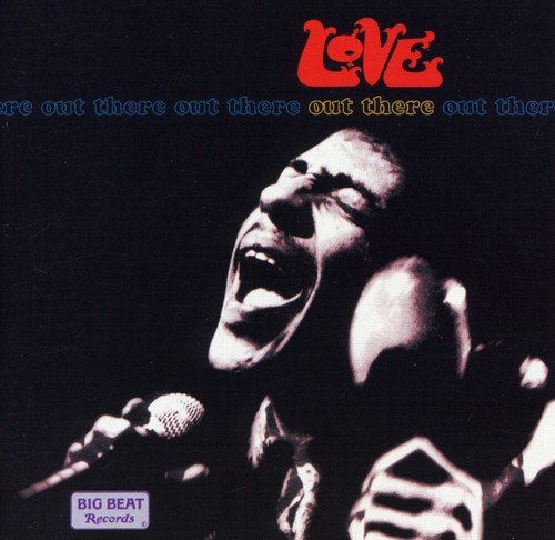 "Album cover with a man singing into a microphone, 'Love' in red text."