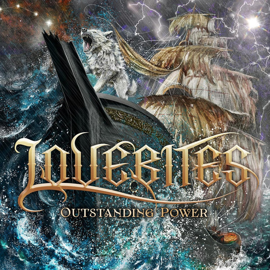 CD cover: fantasy art with a wolf, ship, and ornate band name.