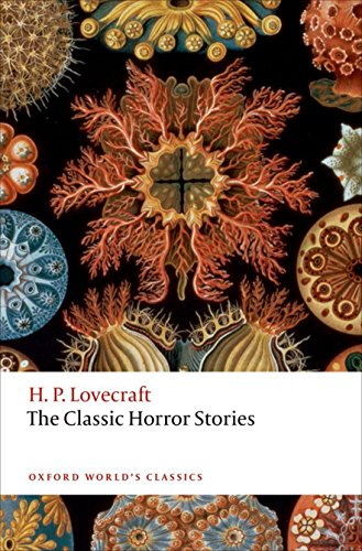 Book cover featuring H.P. Lovecraft's The Classic Horror Stories against a background of marine life.