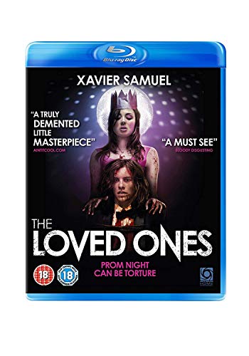 Loved Ones" Blu-ray cover featuring a distressed woman with blood and a shadowy figure.
