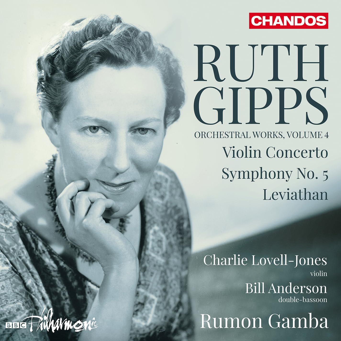 CD cover featuring composer Ruth Gipps and musicians’ names.