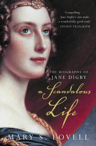 Book cover featuring a portrait of Jane Digby, with title "A Scandalous Life".