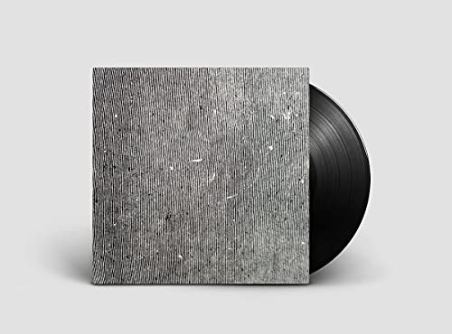 Gray textured vinyl record sleeve with a black record disc.