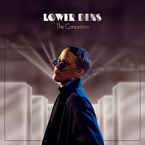 Album cover for Lower Dens’ “The Competition” featuring a person in sunglasses.