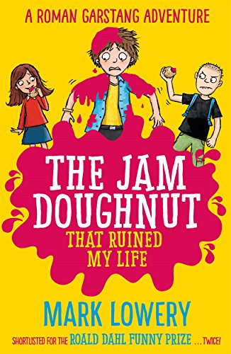 Yellow cover with cartoon children covered in pink jam, book title visible.