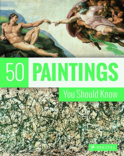 Book cover featuring Michelangelo's The Creation of Adam and a Jackson Pollock abstract painting.