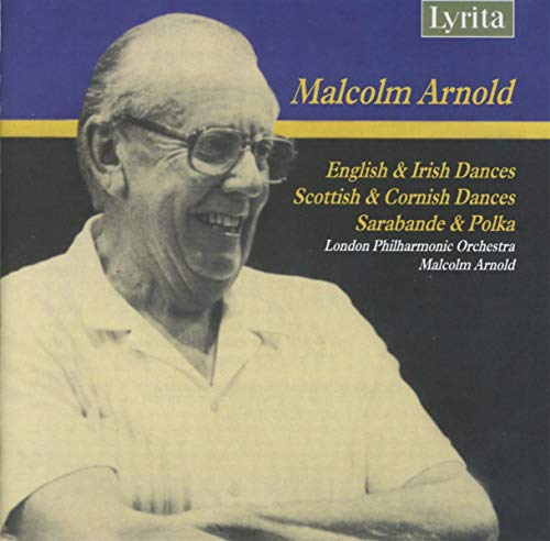 CD cover featuring portrait of composer Malcolm Arnold with text details.