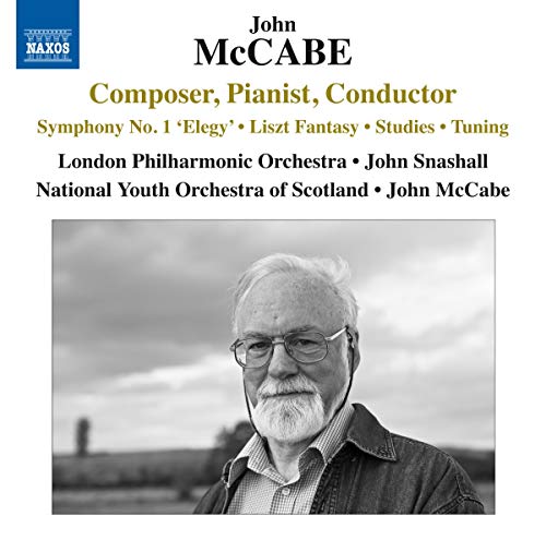 CD cover featuring a black and white portrait of composer John McCabe outdoors.
