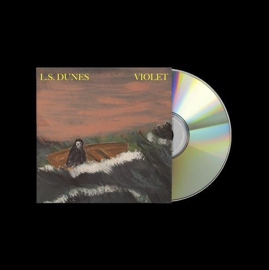 CD case with painted cover of a person in a small boat.