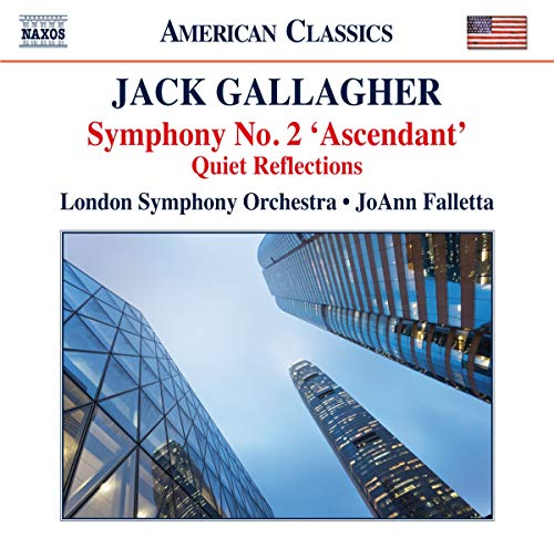 CD cover for Jack Gallagher’s Symphony No. 2 with building image.
