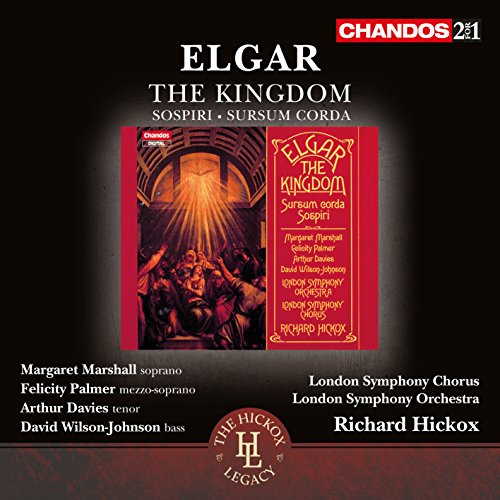 CD cover for Elgar’s “The Kingdom” with a dramatic, religious scene.