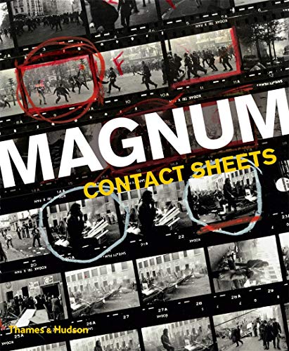 Book cover featuring black and white photo contact sheets and red circles.