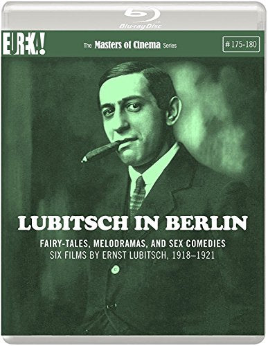 Blu-ray cover for “Lubitsch In Berlin” featuring a portrait of Ernst Lubitsch.