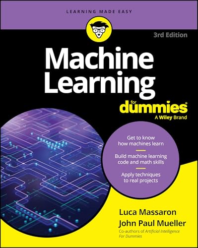 Book cover for “Machine Learning For Dummies,” 3rd edition, with circuit board image.