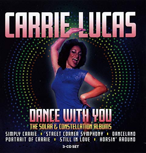 CD cover for Carrie Lucas’ “Dance With You” featuring a dancing performer.