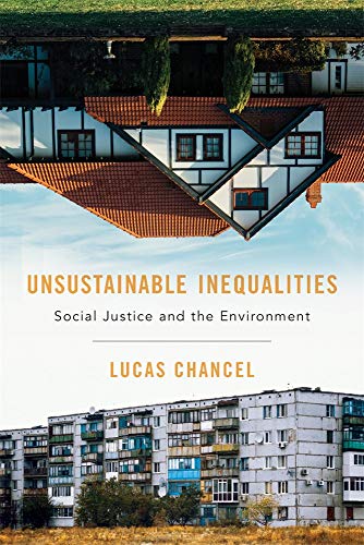 Book cover with divided image of housing, titled "Unsustainable Inequalities".