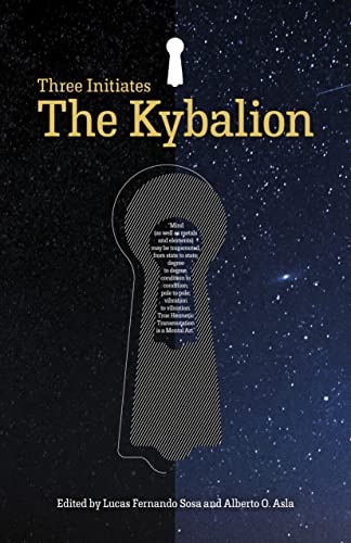 Book cover: "The Kybalion" with a keyhole and starry night design.