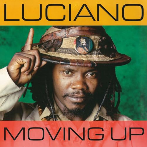 Luciano album cover, “Moving Up,” featuring a man in a Rastafarian hat.