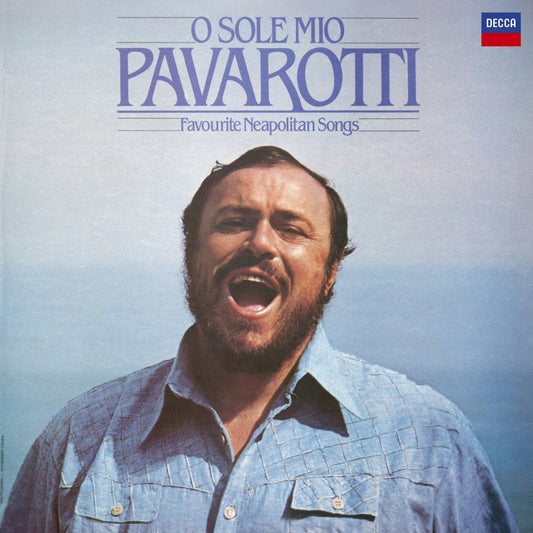 CD cover featuring Luciano Pavarotti in a portrait, singing.