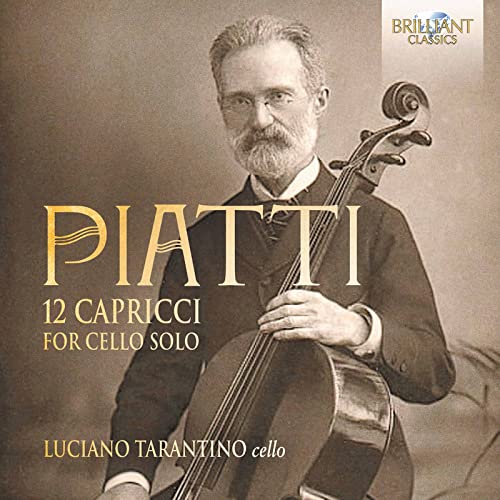CD cover featuring a portrait of a man with a cello.