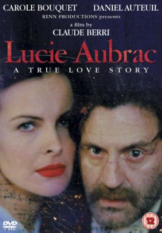 DVD cover for “Lucie Aubrac” featuring Carole Bouquet and Daniel Auteuil.