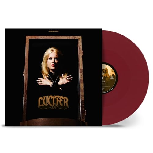 Lucifer V vinyl record with album cover featuring a woman in a doorway.
