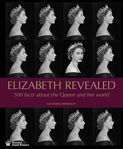 Book cover with repeating black and white portraits of Queen Elizabeth II.