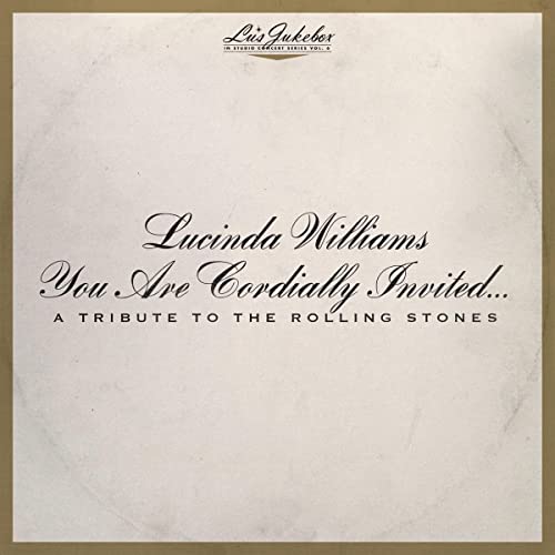 Lucinda Williams album cover, beige background with black script text.