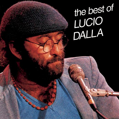 Lucio Dalla album cover featuring a portrait of the singer with a microphone.