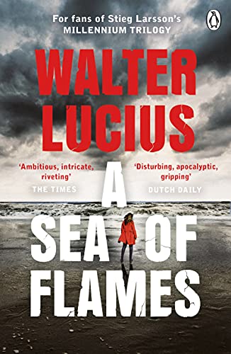 Book cover: stormy seascape with a lone figure in red.