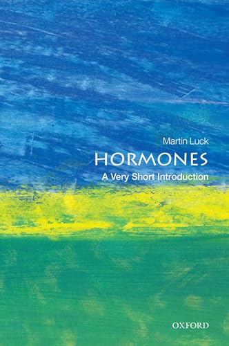 Book cover: "Hormones: A Very Short Introduction" with blue, yellow, and green brushstrokes.