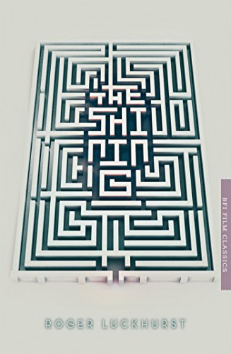 Book cover for "The Shining" featuring a white maze on teal background.