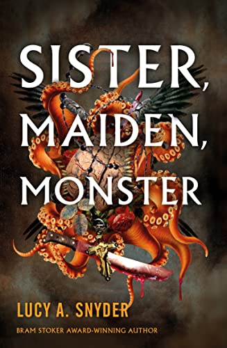 Book cover: octopus, heart, sword, and dark, dramatic typography.