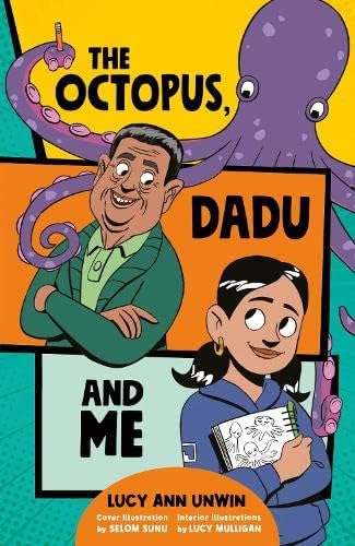 Book cover with an octopus, a grandfather, and a young girl.