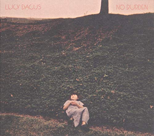 Album cover for Lucy Dacus’ “No Burden” showing a person lying in grass.