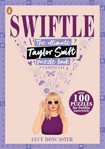 Book cover for “Swiftle,” a Taylor Swift puzzle book with illustrated design.