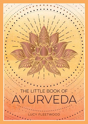 Book cover with a lotus flower and the title "The Little Book of Ayurveda".