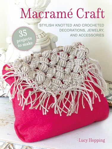 Book cover featuring a red bag with macramé and crochet details.
