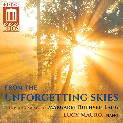 Album cover with sun shining through trees, titled "From the Unforgetting Skies".