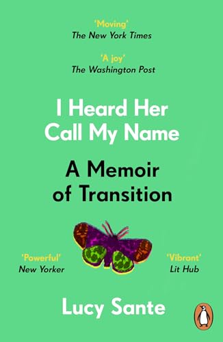Book cover: green background, butterfly, and title "I Heard Her Call My Name".