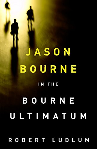 Book cover for "The Bourne Ultimatum" by Robert Ludlum, dark and silhouetted.