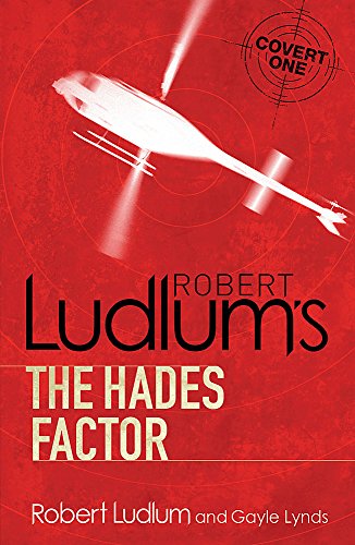 Red book cover with a blurred airplane and title "The Hades Factor".