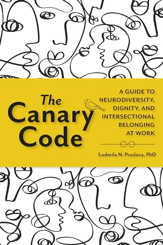 Book cover with yellow title bar and line-drawn faces background.