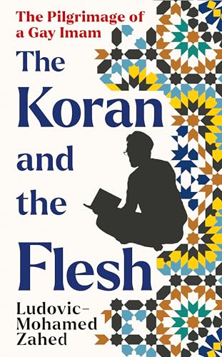 Book cover: silhouette of a man reading, Islamic geometric patterns.